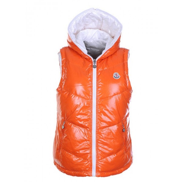 Moncler Donna Giù Gilet arancione uscita M37